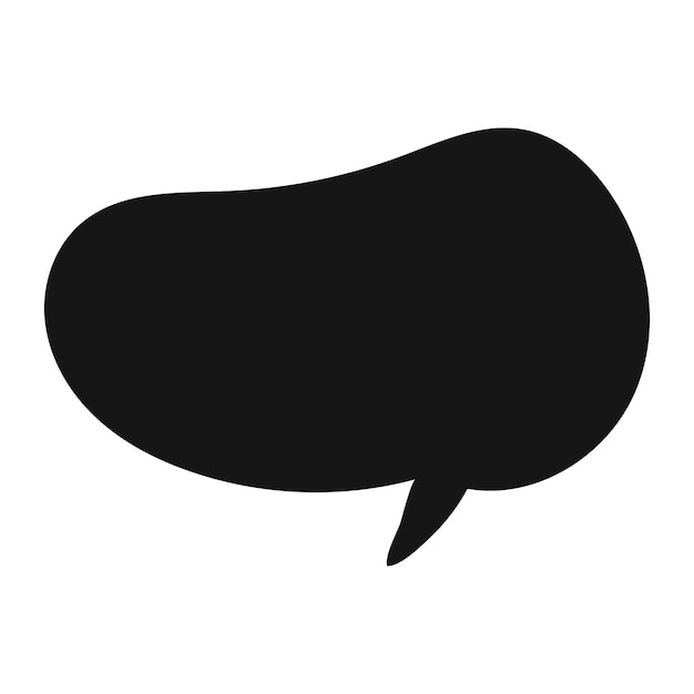 Burbuja de habla vectorial sobre fondo blanco