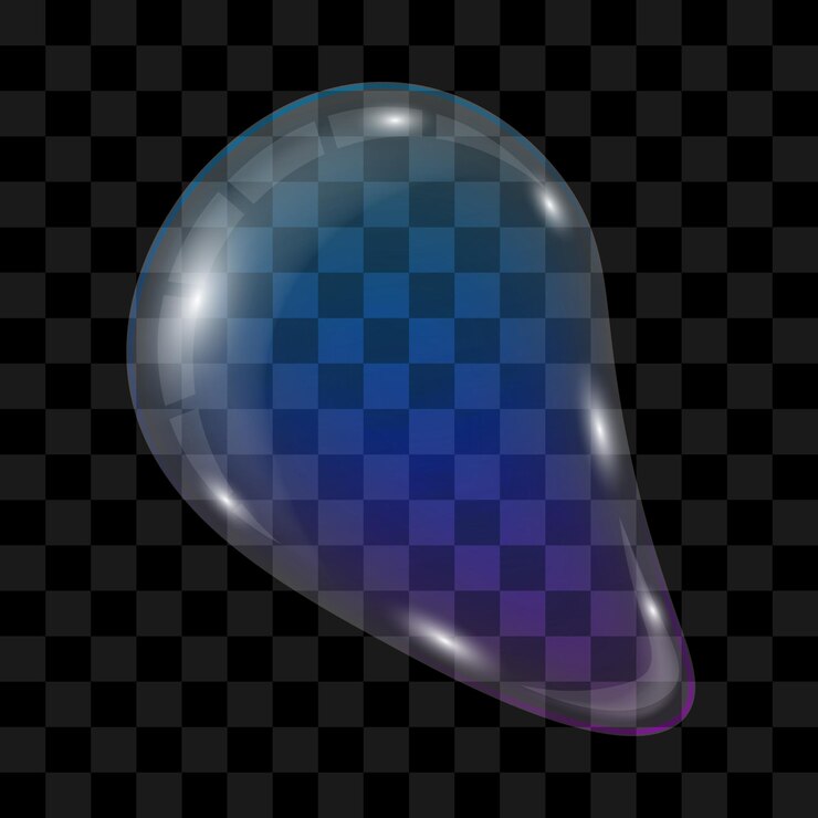 Vector burbuja de jabón con refracción aislada en un fondo transparente ilustración vectorial