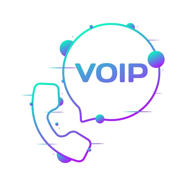 Burbuja de mensajes VOIP teléfono móvil púrpura plano burbuja de mensaje VOIP signo VOIP icono vectorial