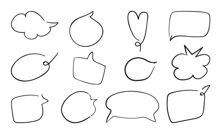 Burbuja vectorial para el diálogo correspondencia chat comunicación comentario Colección de lindo brillante