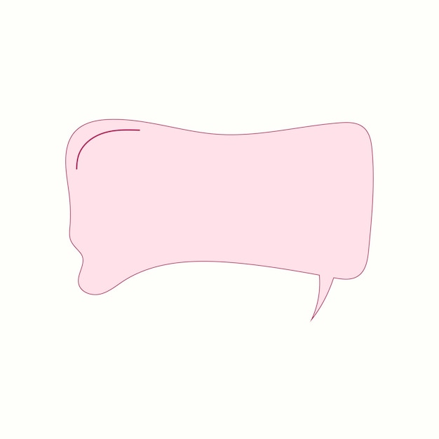 Burbuja de voz de colección suave y rosa suave para comunicación de diseño vectorial