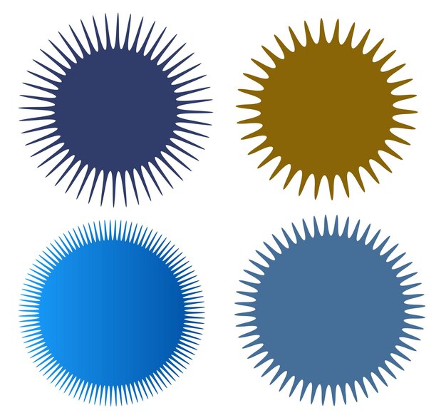 Burbujas de color de diseño de elementos aisladas sobre fondo blanco