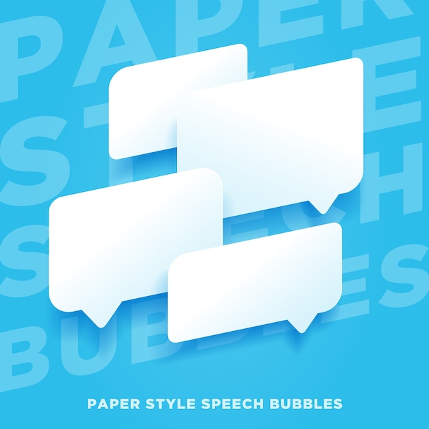 Burbujas de discurso estilo papel