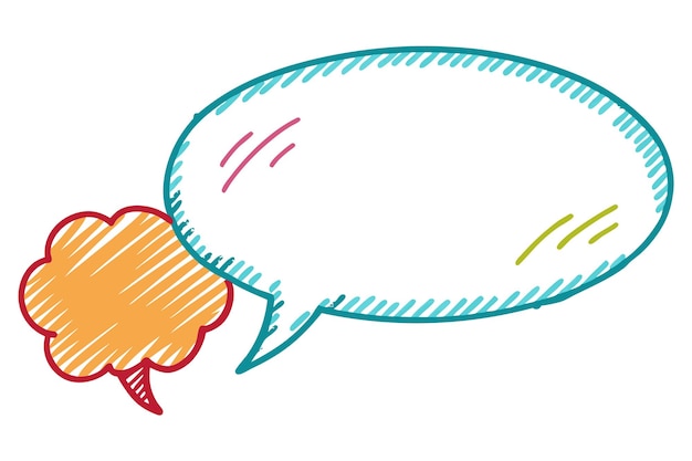 Burbujas de habla coloridas
