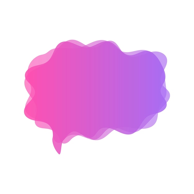 Burbujas de habla líquida de gradiente vectorial de colores