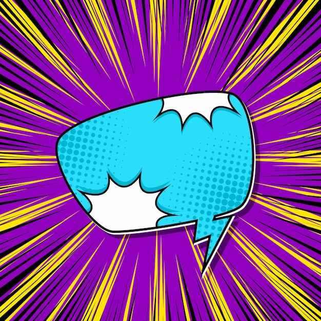 Burbujas de habla de texto en blanco cómico en ilustración vectorial de estilo pop art