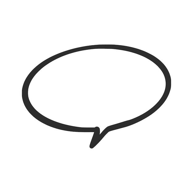 Burbujas de voz dibujadas a mano Habla burbuja de texto de dibujos animados caja de chat caja de mensajes vector vacío en blanco
