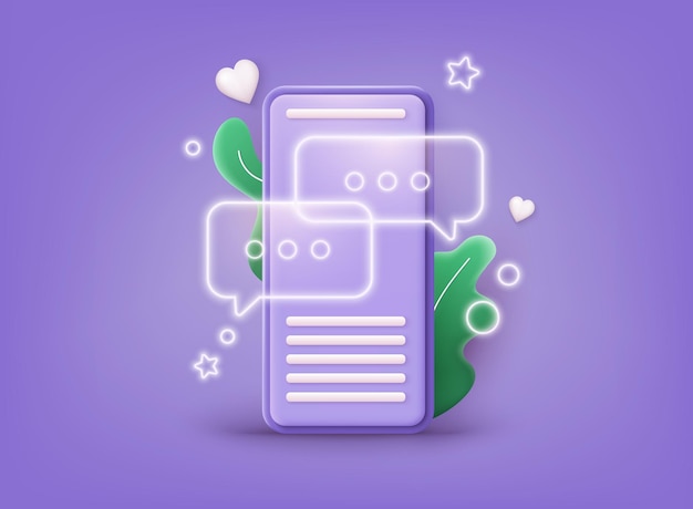Las burbujas de voz de los SMS de los teléfonos inteligentes emiten alertas en la pantalla de conversaciones digitales o electrónicas