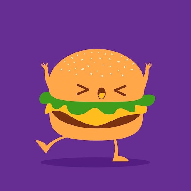 Vector burger, personaje de dibujos animados