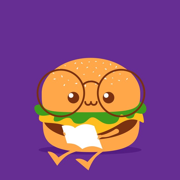 Vector burger, personaje de dibujos animados