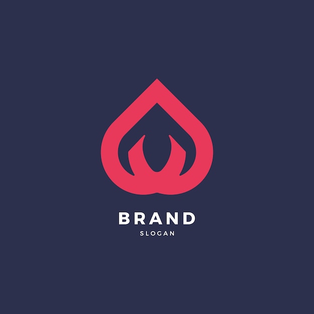 Burn flame logo design template