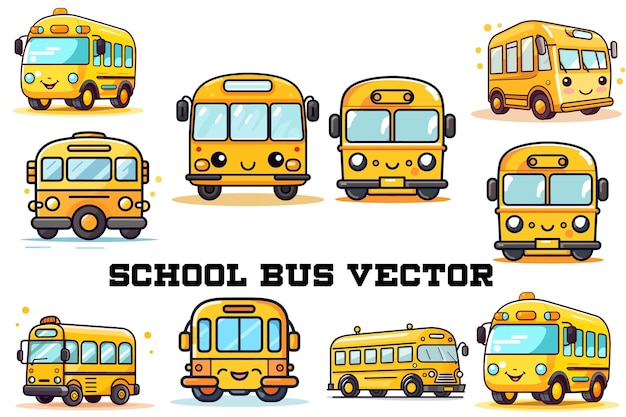 Bus escolar 10 Archivos vectoriales de EPS El vector del autobús escolar