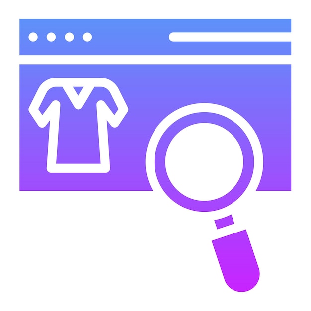 Busca el icono vectorial de la ropa Ilustración del conjunto de iconos de la ropa