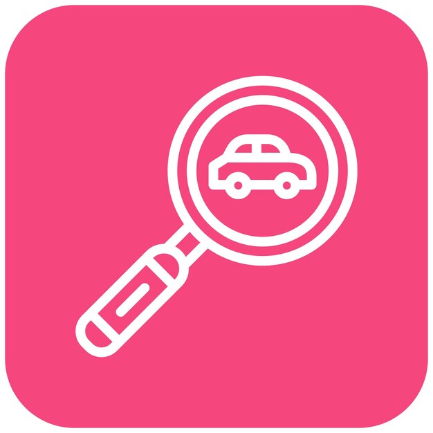 Busca de servicios de automóviles Ilustración del diseño del icono vectorial