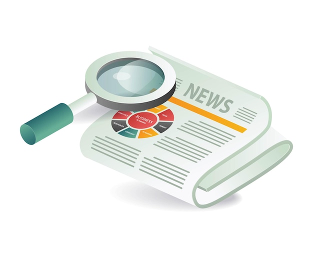 Buscando información en el periódico sobre negocios