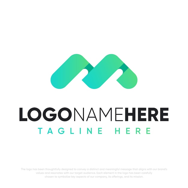 Buscando un logotipo vectorial gratuito de la letra M con color degradado