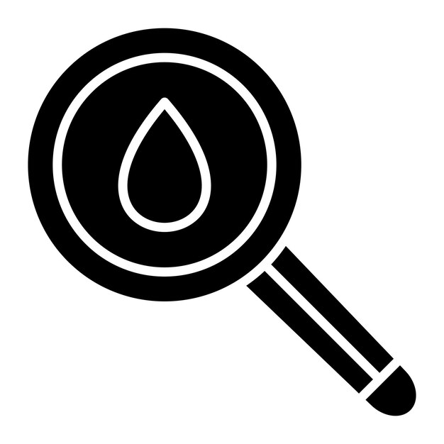 Buscar aceite glifo ilustración negra sólida