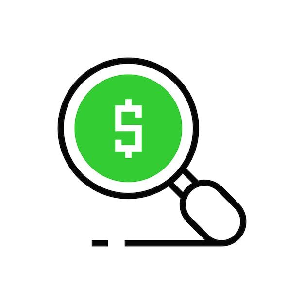 Buscar dinero icono ilustración diseño Vector diseño