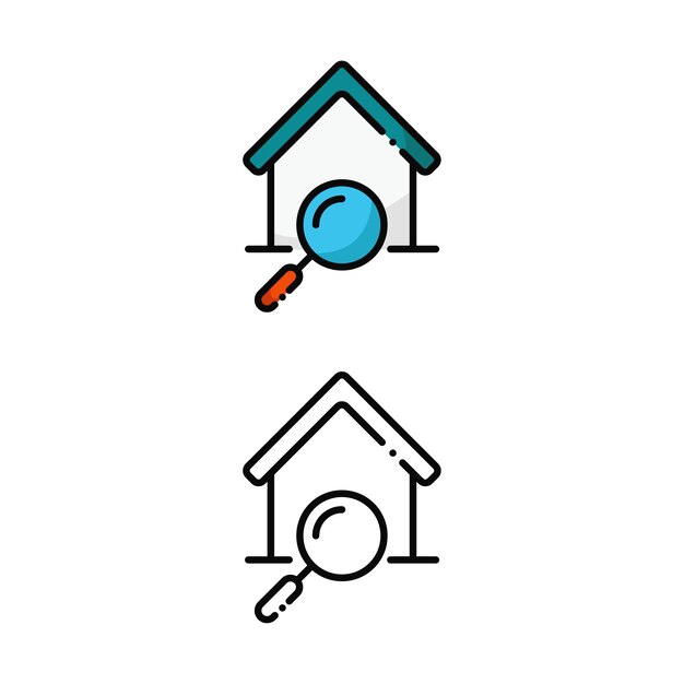 Buscar diseño de icono de inicio en dos variaciones de color