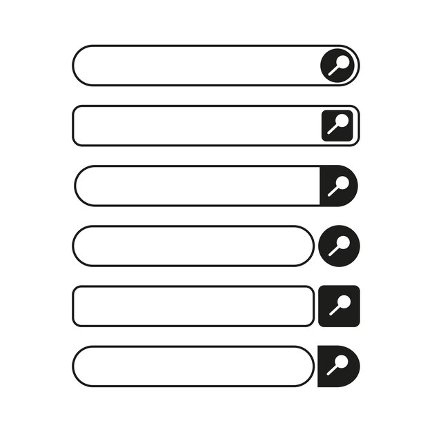 Buscar en estilo retro. Concepto de búsqueda web. Plantilla de formulario de búsqueda. ilustración vectorial