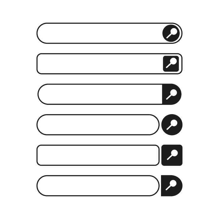 Vector buscar en estilo retro. concepto de búsqueda web. plantilla de formulario de búsqueda. ilustración vectorial