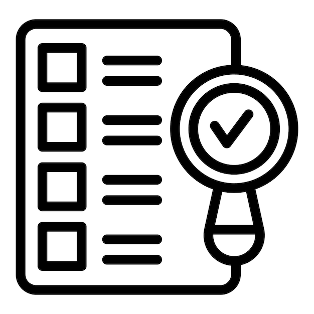 Buscar nueva idea icono esquema vector Estrategia de cohetes Informe creativo