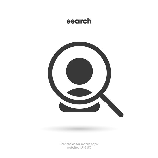 Buscar personas en contacto con la barra de búsqueda con sugerencias para el diseño de la interfaz de usuario y el sitio web Dirección de búsqueda