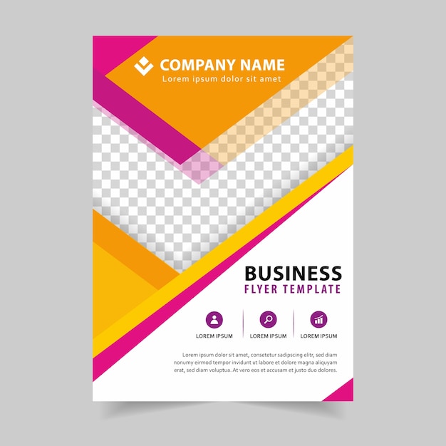 Vector busines brochure flyer design in a4 template