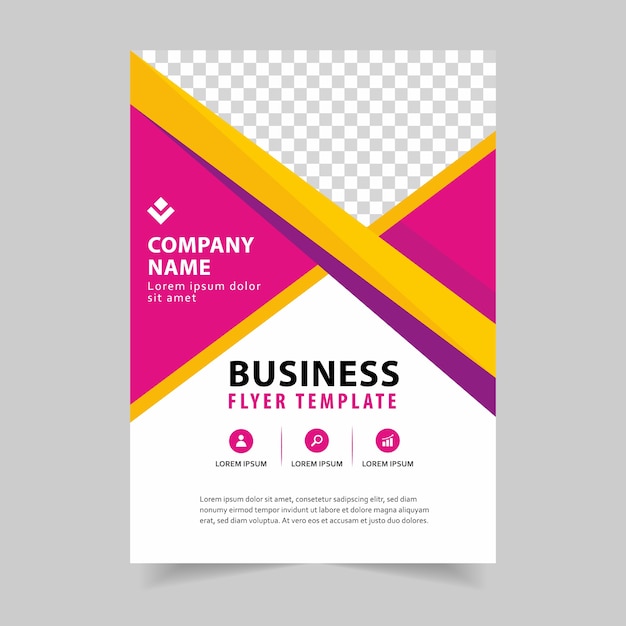 Busines brochure flyer design in a4 template