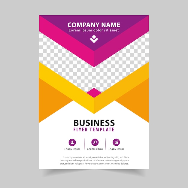 Busines brochure flyer design in a4 template