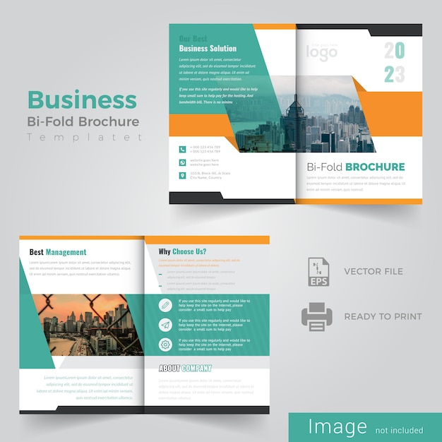 Business bi fold brochure design