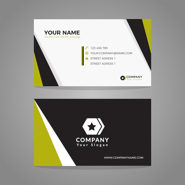 Business card template moderna luz azul