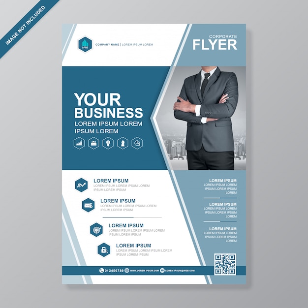 Business cover a4 flyer design template