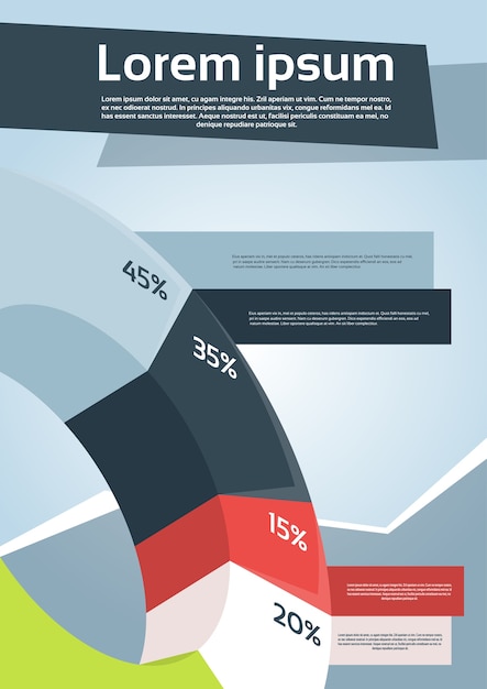 Vector business financial graph flyer design page