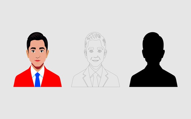 A business gentle man vector