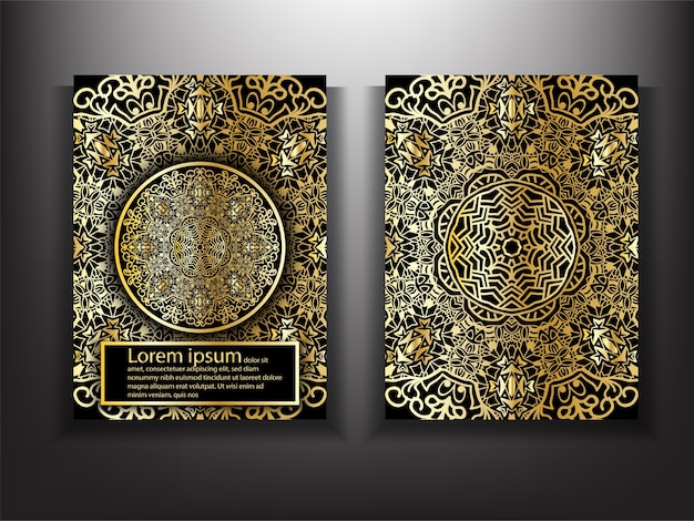 Business gold mandala luxury design template