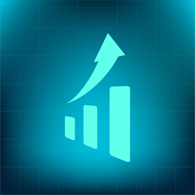 Business graph symbol Vector icon