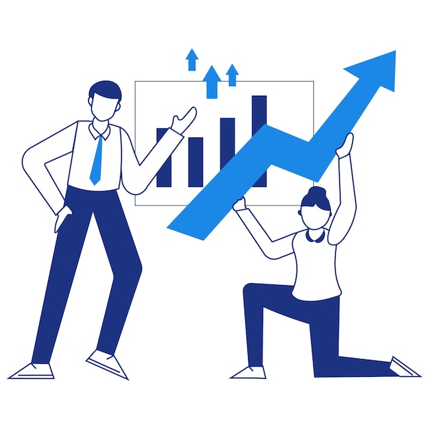 Business Growth analiza la rentabilidad del trabajo de Vector