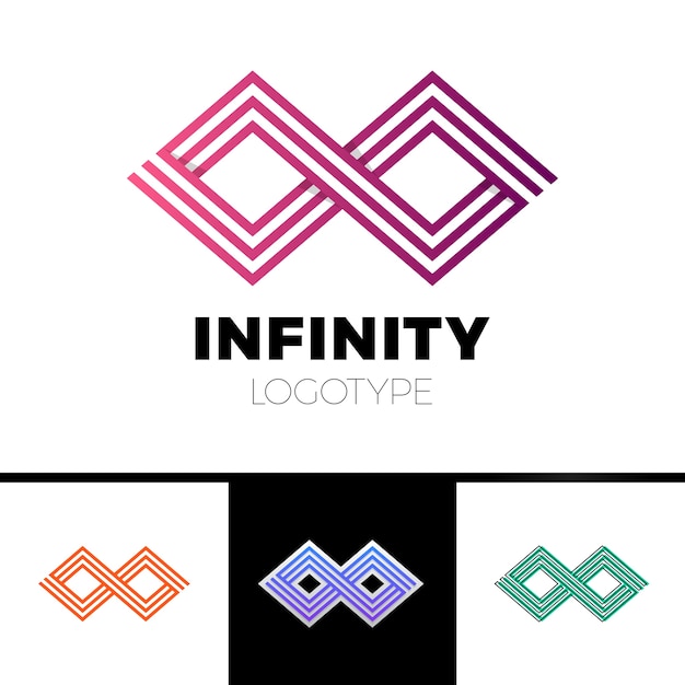 Business infinity symbol abstract logo diseño