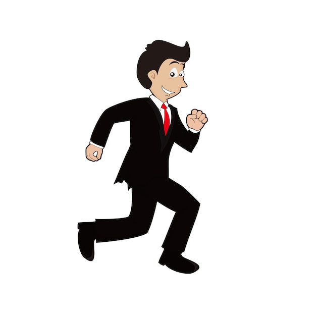 Vector business man run mascot