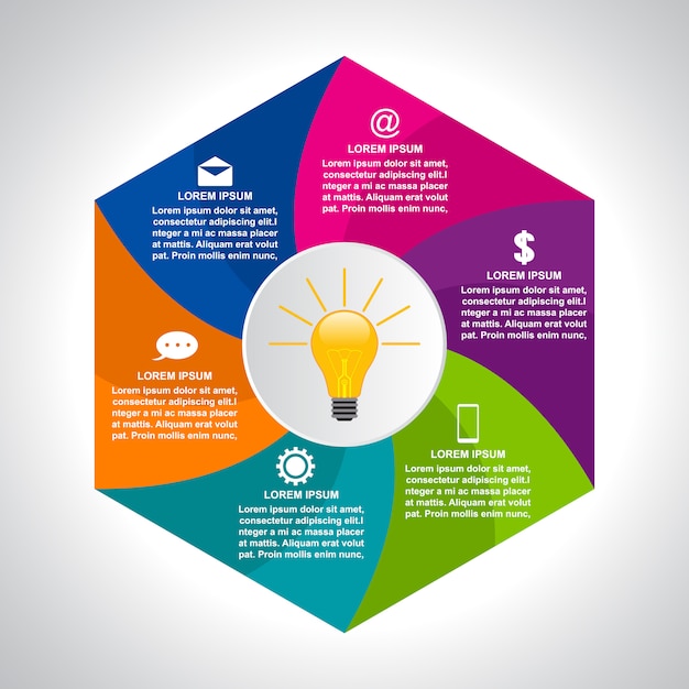 Business steps modern shutter cycle chart plantilla de infografía