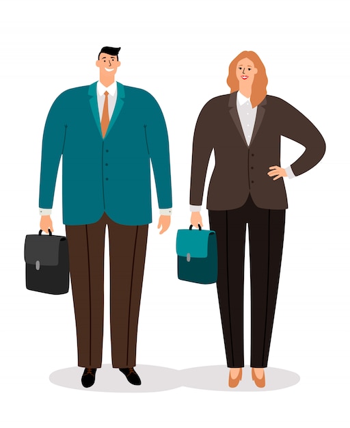 Busnessmen pareja en trajes