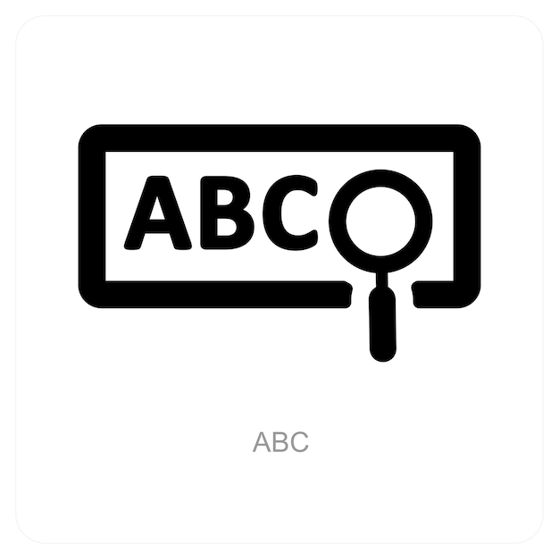 Búsqueda Abc y concepto de icono de educación
