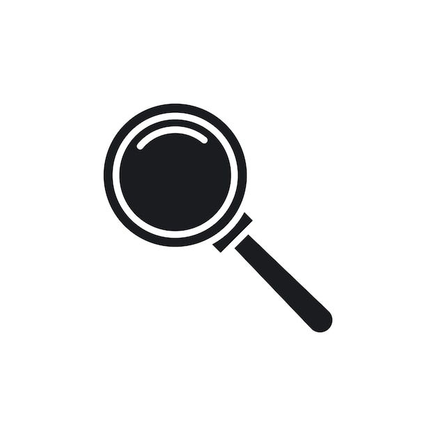 Búsqueda de icono conjunto descubrimiento lupa vidrio símbolo vectorial investigación y explorar equipo de ampliación signo ampliar o zoom icono web