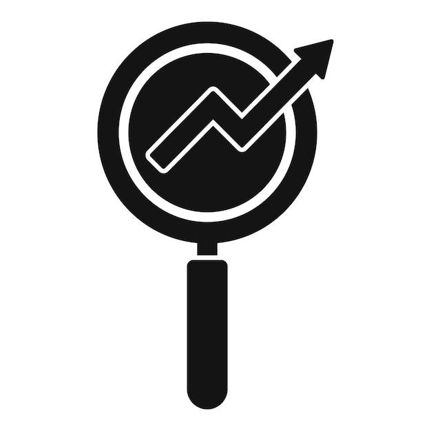 Búsqueda de icono de gestión de gráficos vector simple plan digital