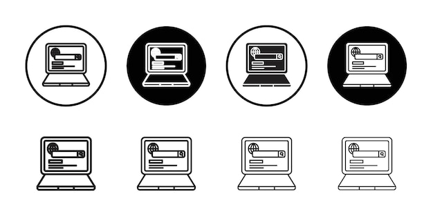 Búsqueda de icono de sitio web Colección de arte de líneas delgadas