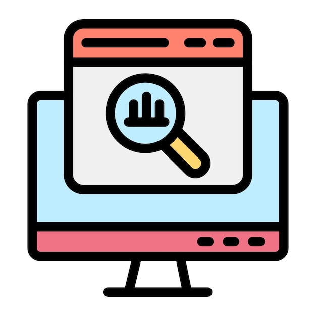 Búsqueda de la ilustración del diseño del icono vectorial