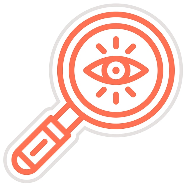 Búsqueda ocular Ilustración del diseño del icono vectorial