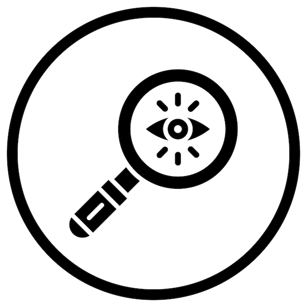 Búsqueda ocular Ilustración del diseño del icono vectorial