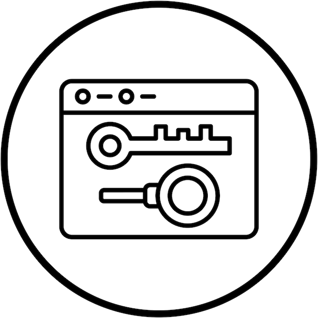 Búsqueda de palabras clave de diseño vectorial Estilo de icono